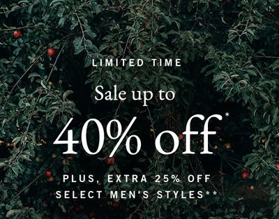 Add to Your Calendar: 40% OFF!