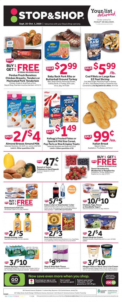 Stop & Shop (NJ) Weekly Ad Flyer September 25 to October 1