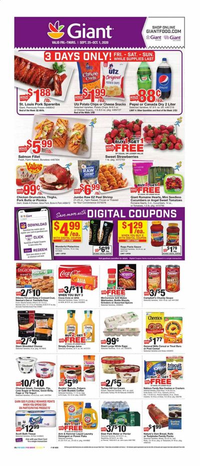 Giant Food Weekly Ad Flyer September 25 to October 1