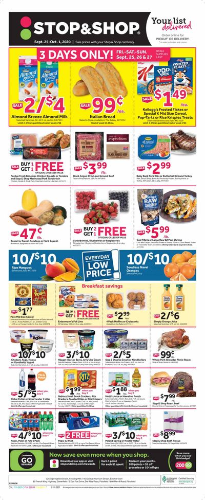 Stop & Shop (MA) Weekly Ad Flyer September 25 to October 1 Stop & Shop (MA) Weekly Ad Flyer September 25 to October 1