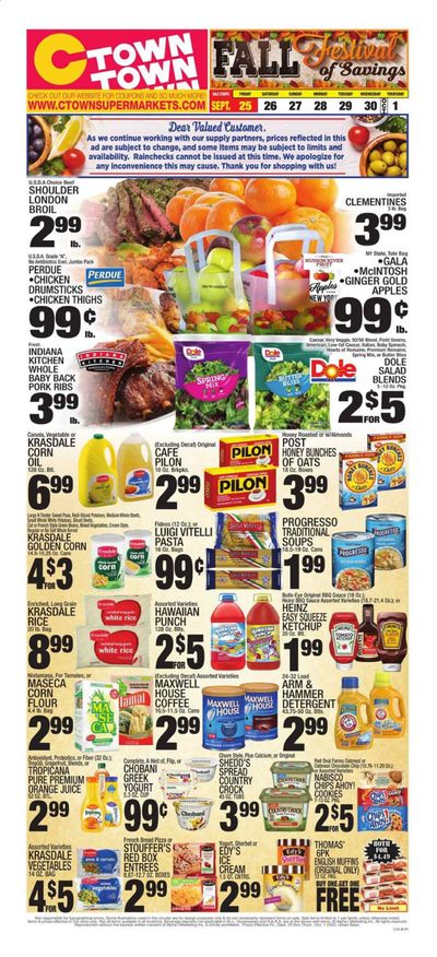 C-Town Weekly Ad Flyer September 25 to October 1