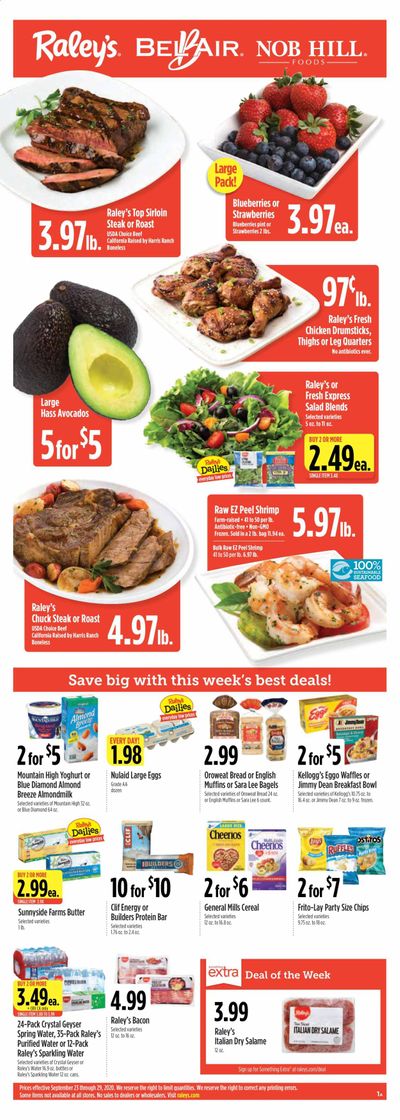Raley's Weekly Ad Flyer September 23 to September 29