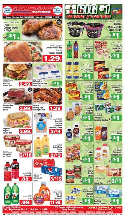 Shop ‘n Save (Pittsburgh) (MD, PA, WV) Weekly Ad Flyer September 26 to October 2