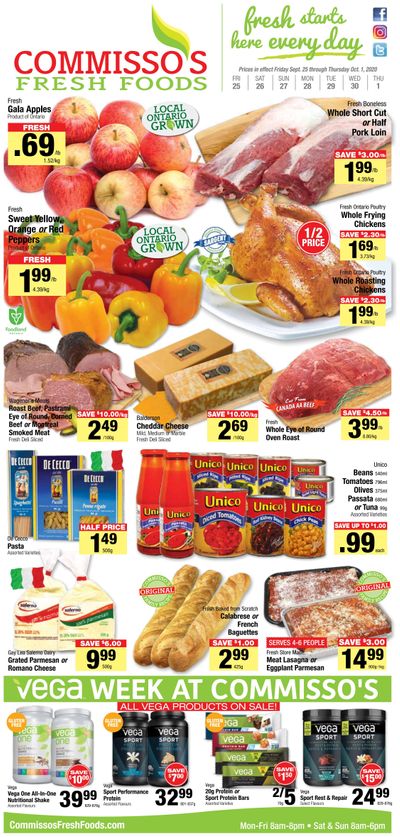 Commisso's Fresh Foods Flyer September 25 to October 1