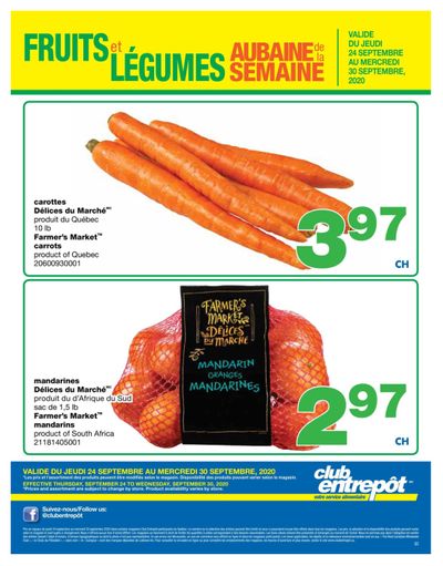 Wholesale Club (QC) Produce Deal of the Week Flyer September 24 to 30