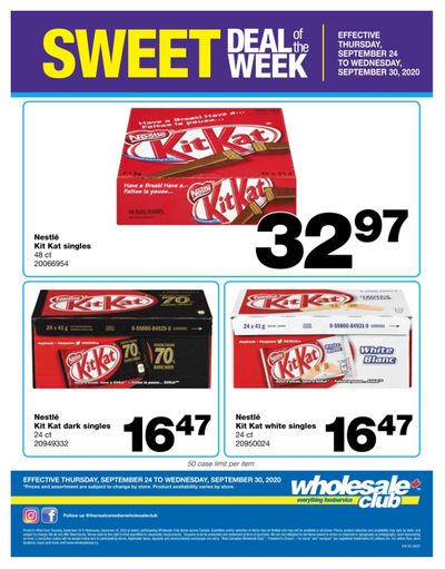 Wholesale Club Sweet Deal of the Week Flyer September 24 to 30