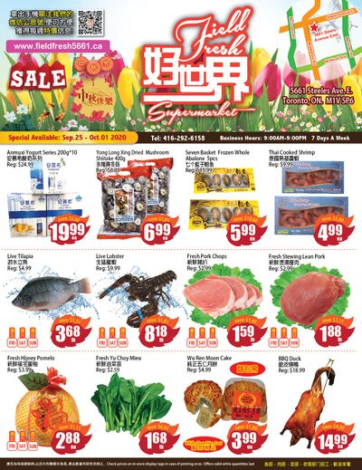 Field Fresh Supermarket Flyer September 25 to October 1