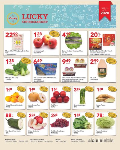 Lucky Supermarket (Edmonton) Flyer September 25 to October 1