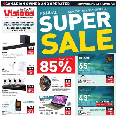 Visions Electronics Flyer September 25 to October 1