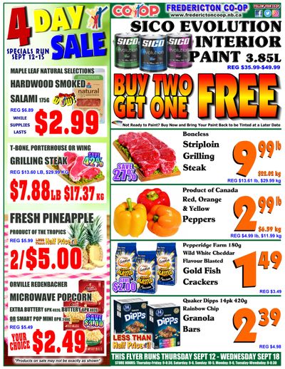 Fredericton Co-op Flyer September 12 to 18