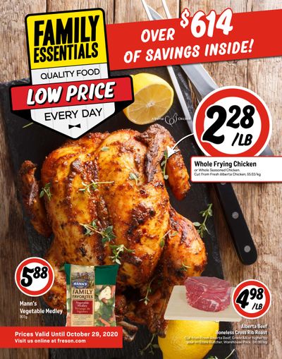 Freson Bros. Family Essentials Flyer September 25 to October 29