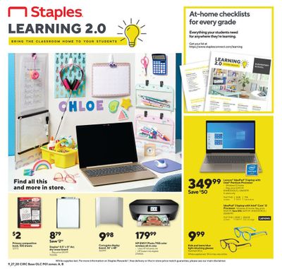 Staples Weekly Ad Flyer September 27 to October 3
