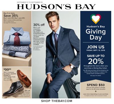 Hudson's Bay Flyer September 13 to 19