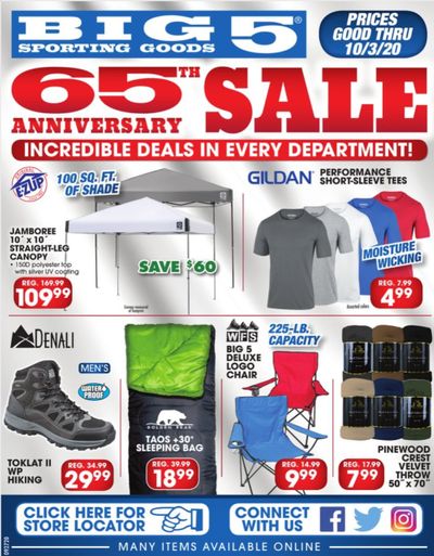 Big 5 Weekly Ad Flyer September 27 to October 3