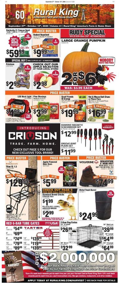 Rural King Weekly Ad Flyer September 27 to October 3
