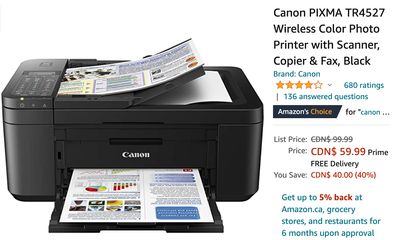 Amazon Canada Deals: Save 40% on Canon PIXMA Wireless Color Photo Printer + 63% on Dr. Martens Women’s Boots + More Offers