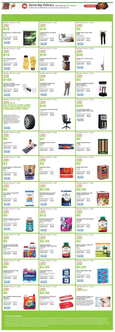 Costco (ON & Atlantic Canada) Weekly Savings September 28 to October 11