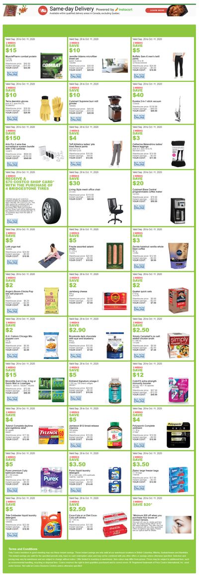 Costco (BC, AB, SK & MB) Weekly Savings September 28 to October 11