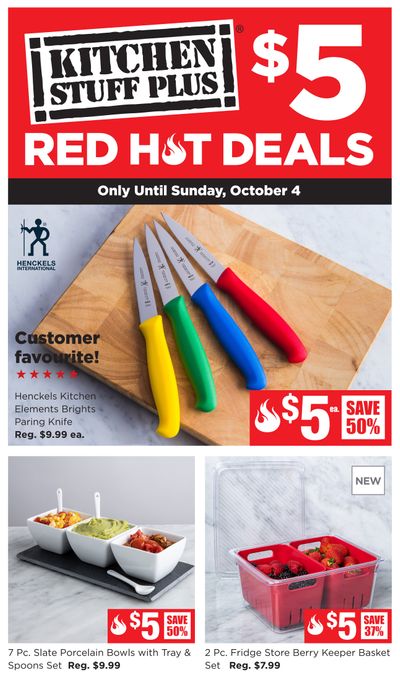 Kitchen Stuff Plus Red Hot Deals Flyer September 28 to October 4