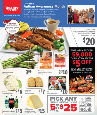 Quality Foods Flyer September 28 to October 4
