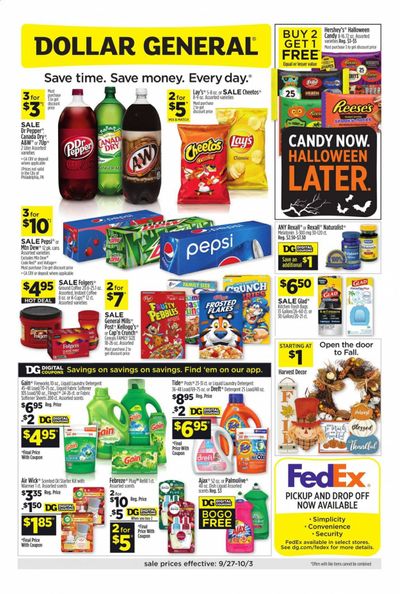 Dollar General Weekly Ad Flyer September 27 to October 3