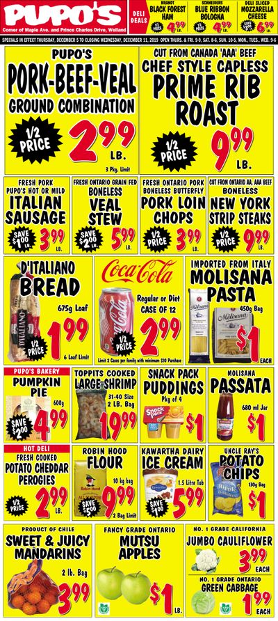 Pupo's Food Market Flyer December 5 to 11