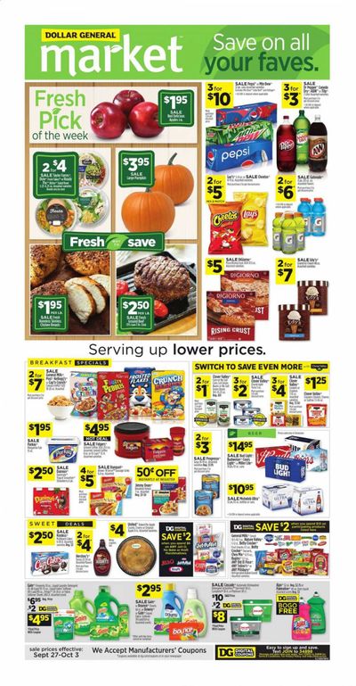 Dollar General (TN) Weekly Ad Flyer September 27 to October 3