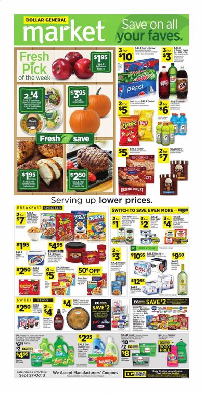 Dollar General (GA) Weekly Ad Flyer September 27 to October 3