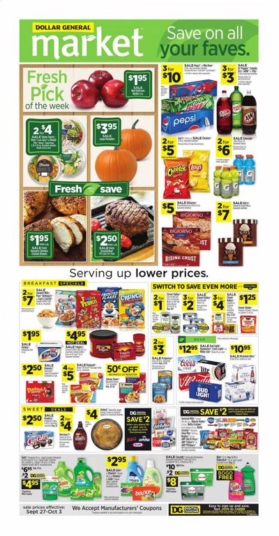 Dollar General (MS) Weekly Ad Flyer September 27 to October 3