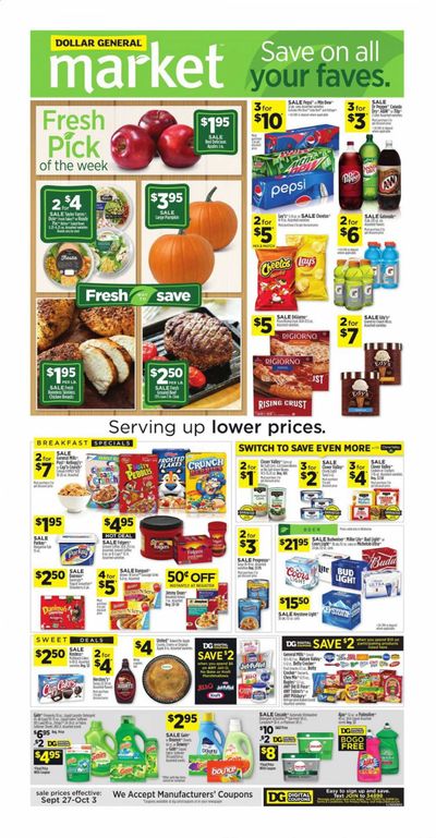 Dollar General (OK) Weekly Ad Flyer September 27 to October 3