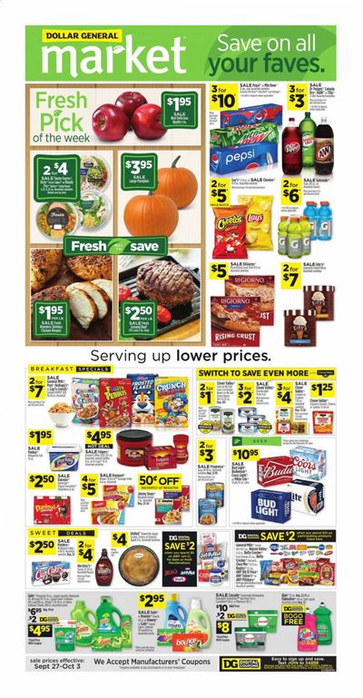 Dollar General (KY) Weekly Ad Flyer September 27 to October 3