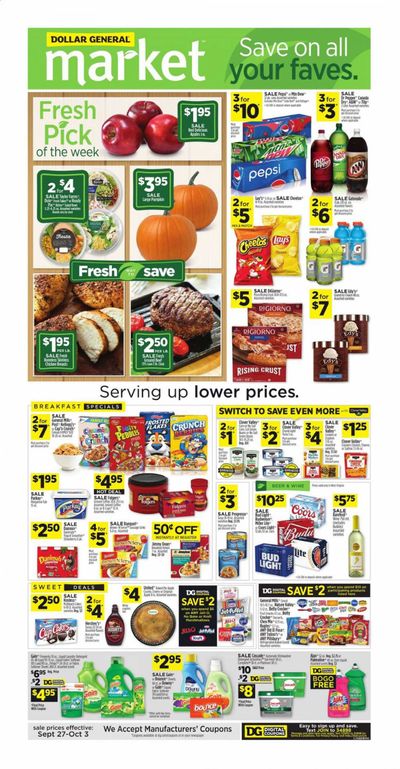 Dollar General (WV) Weekly Ad Flyer September 27 to October 3