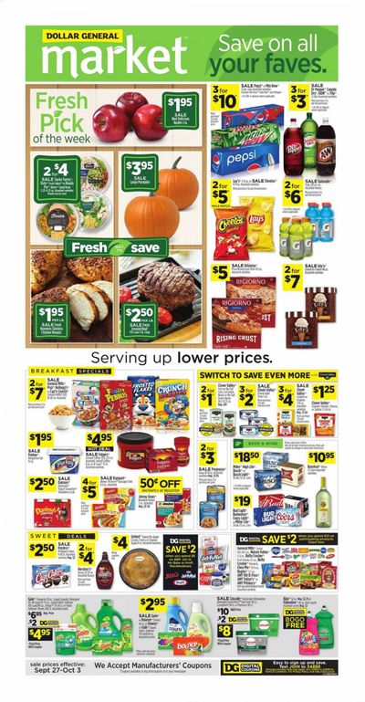 Dollar General (OH) Weekly Ad Flyer September 27 to October 3