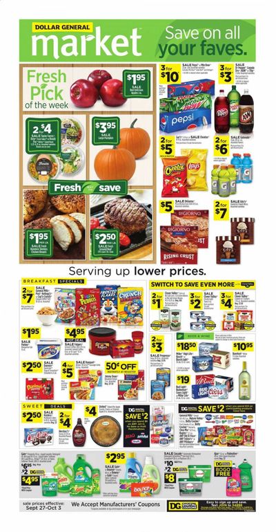 Dollar General (OH) Weekly Ad Flyer September 27 to October 3