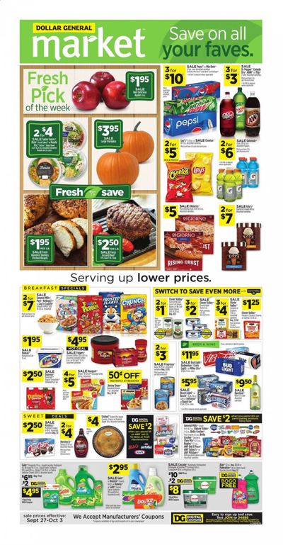 Dollar General (NC) Weekly Ad Flyer September 27 to October 3 Dollar General (NC) Weekly Ad Flyer September 27 to October 3