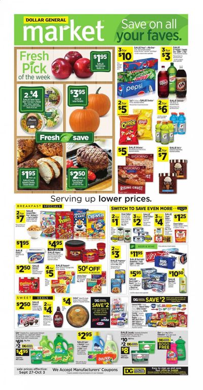 Dollar General (SC) Weekly Ad Flyer September 27 to October 3