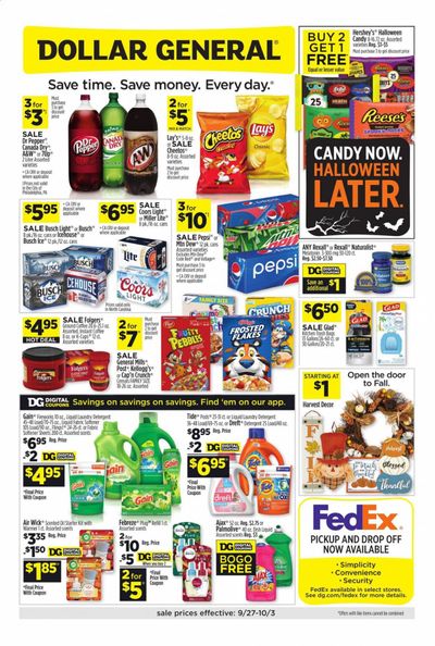 Dollar General (NC) Weekly Ad Flyer September 27 to October 3