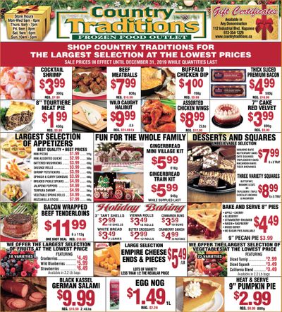 Country Traditions Flyer December 5 to 31