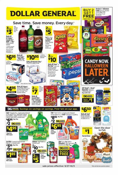 Dollar General (TX) Weekly Ad Flyer September 27 to October 3
