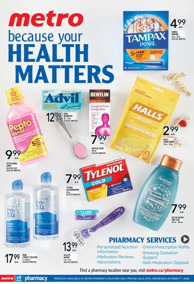 Metro (ON) Health Matters Flyer September 24 to October 7