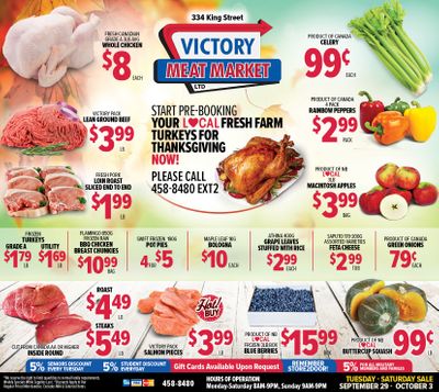 Victory Meat Market Flyer September 29 to October 3
