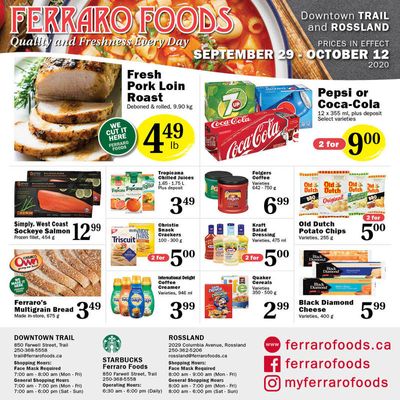 Ferraro Foods Flyer September 29 to October 12