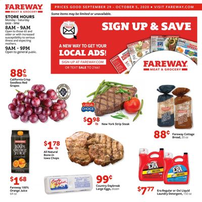 Fareway Weekly Ad Flyer September 29 to October 5