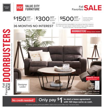 Value City Furniture Weekly Ad Flyer October 6 to October 12