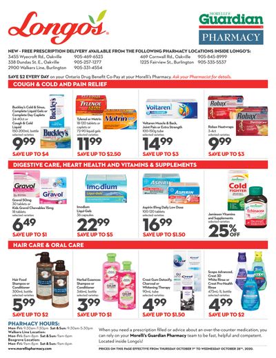 Longo's Pharmacy Flyer October 1 to 28