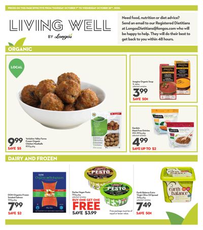 Longo's Living Well Flyer October 1 to 28