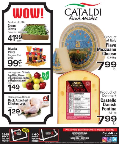 Cataldi Fresh Market Flyer September 30 to October 6