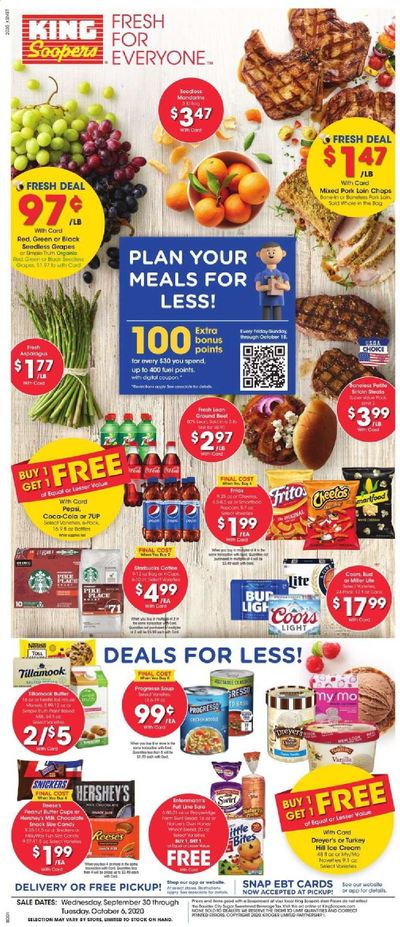 King Soopers Weekly Ad Flyer September 30 to October 6