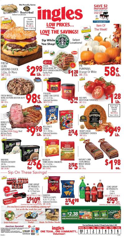 Ingles Weekly Ad Flyer September 30 to October 6