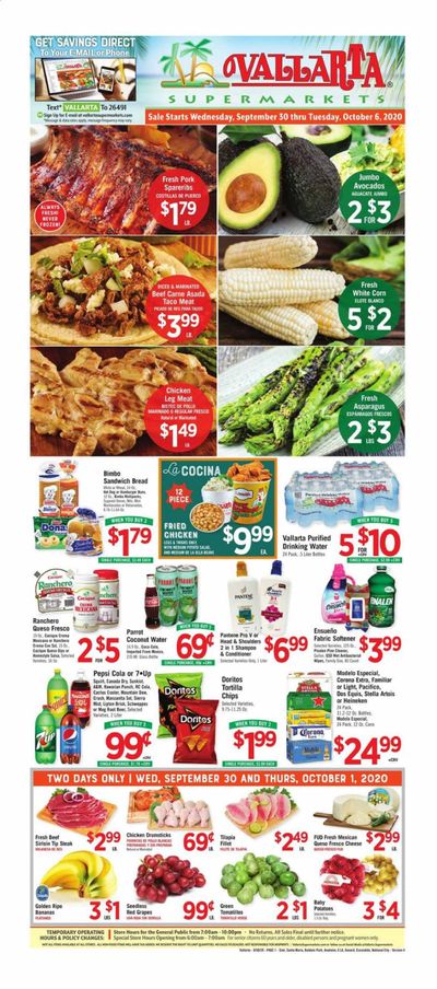 Vallarta Weekly Ad Flyer September 30 to October 6